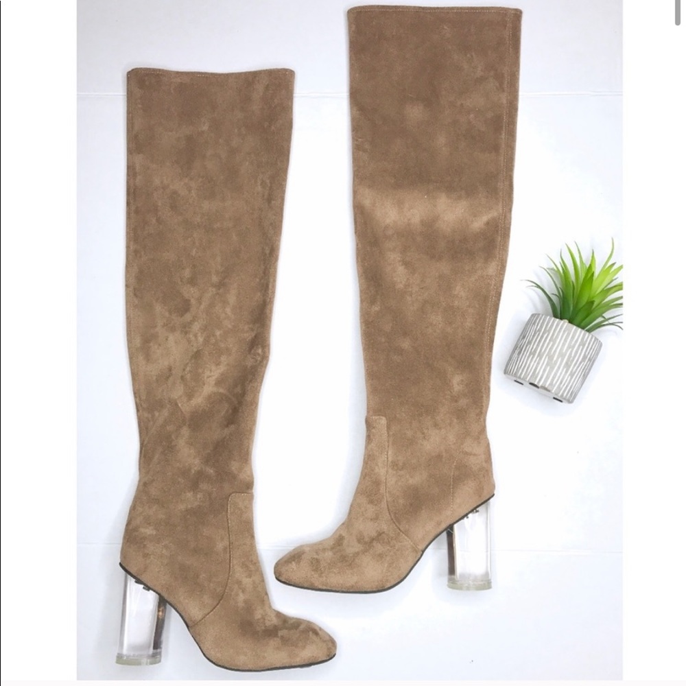 NWT Jeffrey Campbell Tan Over the Knee Boots